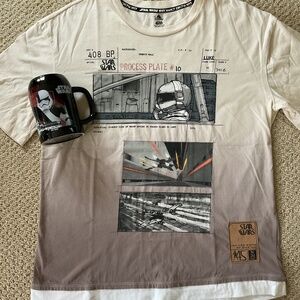 Star Wars T Shirt Men’s M 45th Anniversary Concept and Star Wars Mug